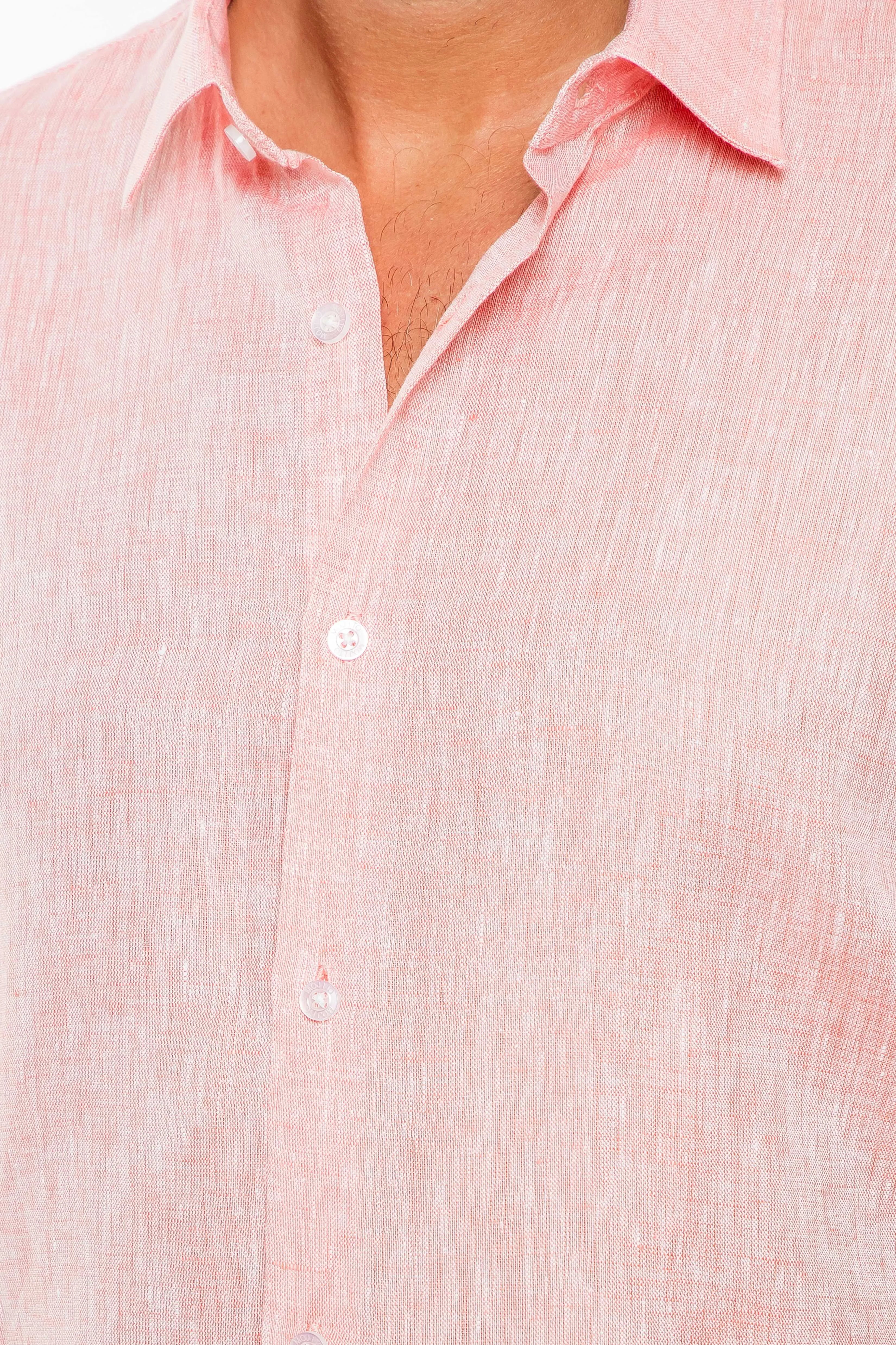 100% Linen Yarn Dyed Short Sleeve Shirt