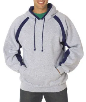 1262 Badger Adult Hook Hooded Blended Fleece Oxford/ Navy (60/40)