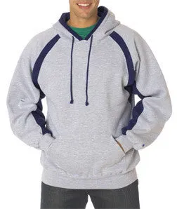 1262 Badger Adult Hook Hooded Blended Fleece Oxford/ Navy (60/40)