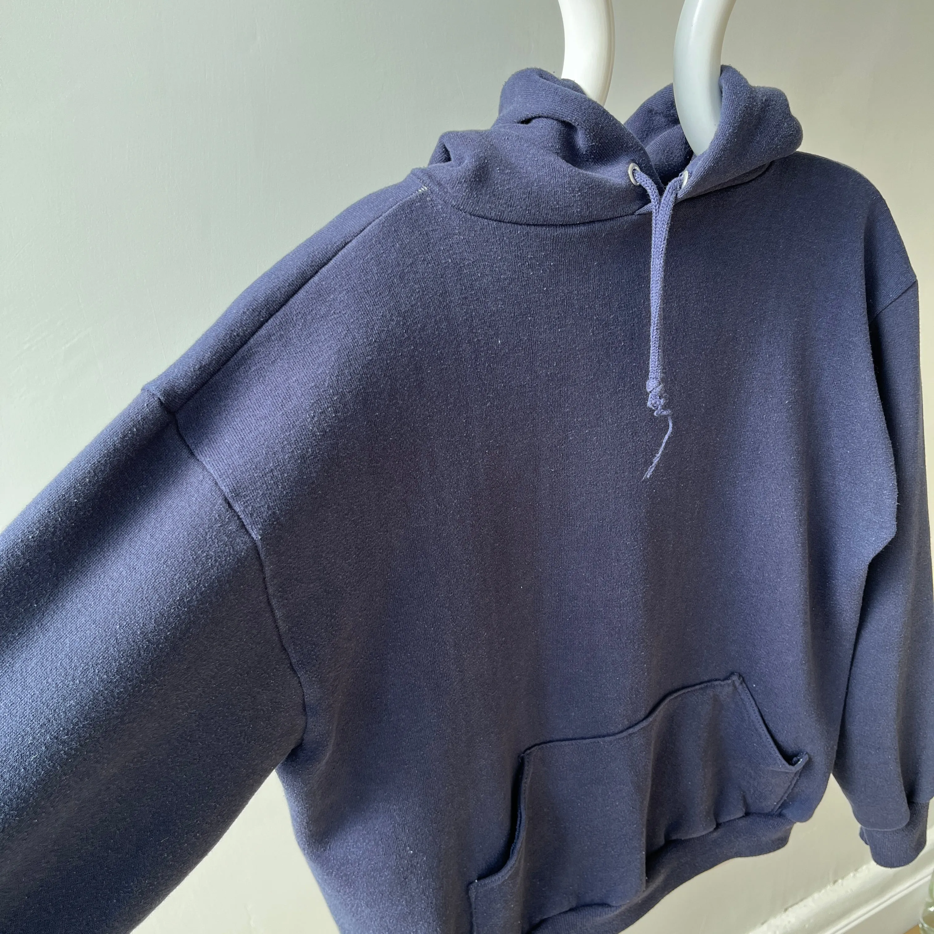 1970/80s Sportswear Pullover Navy Hoodie - Collectible