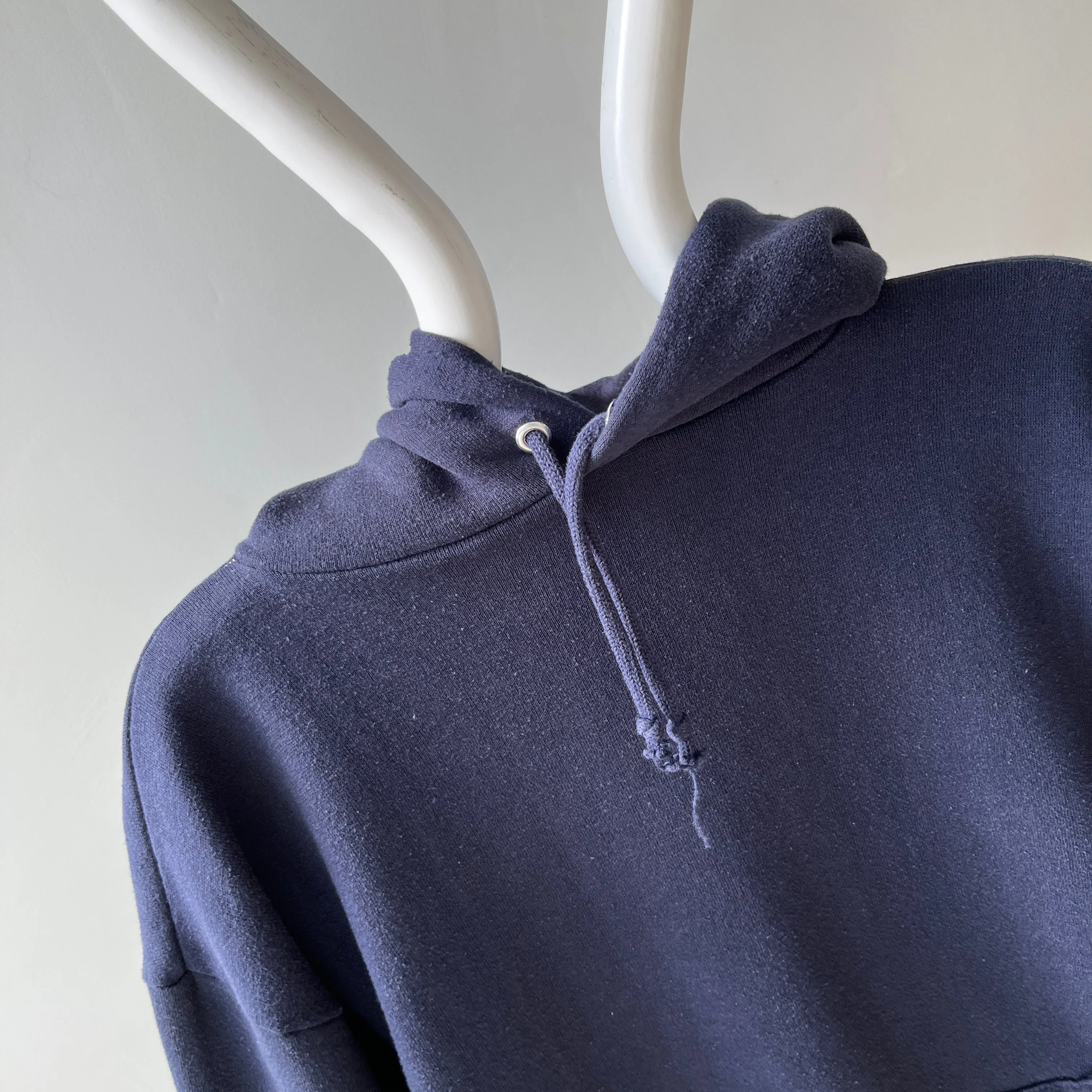 1970/80s Sportswear Pullover Navy Hoodie - Collectible