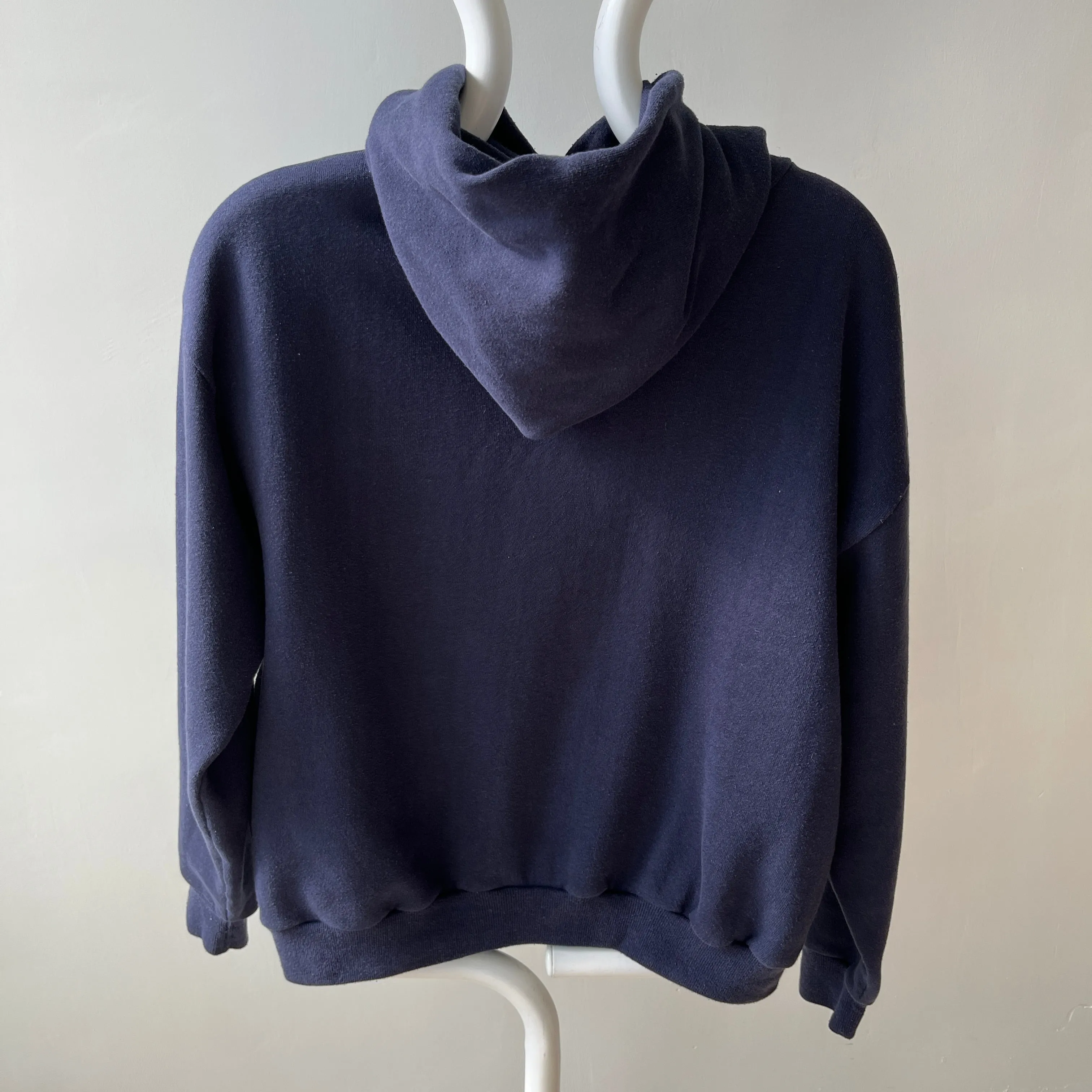 1970/80s Sportswear Pullover Navy Hoodie - Collectible