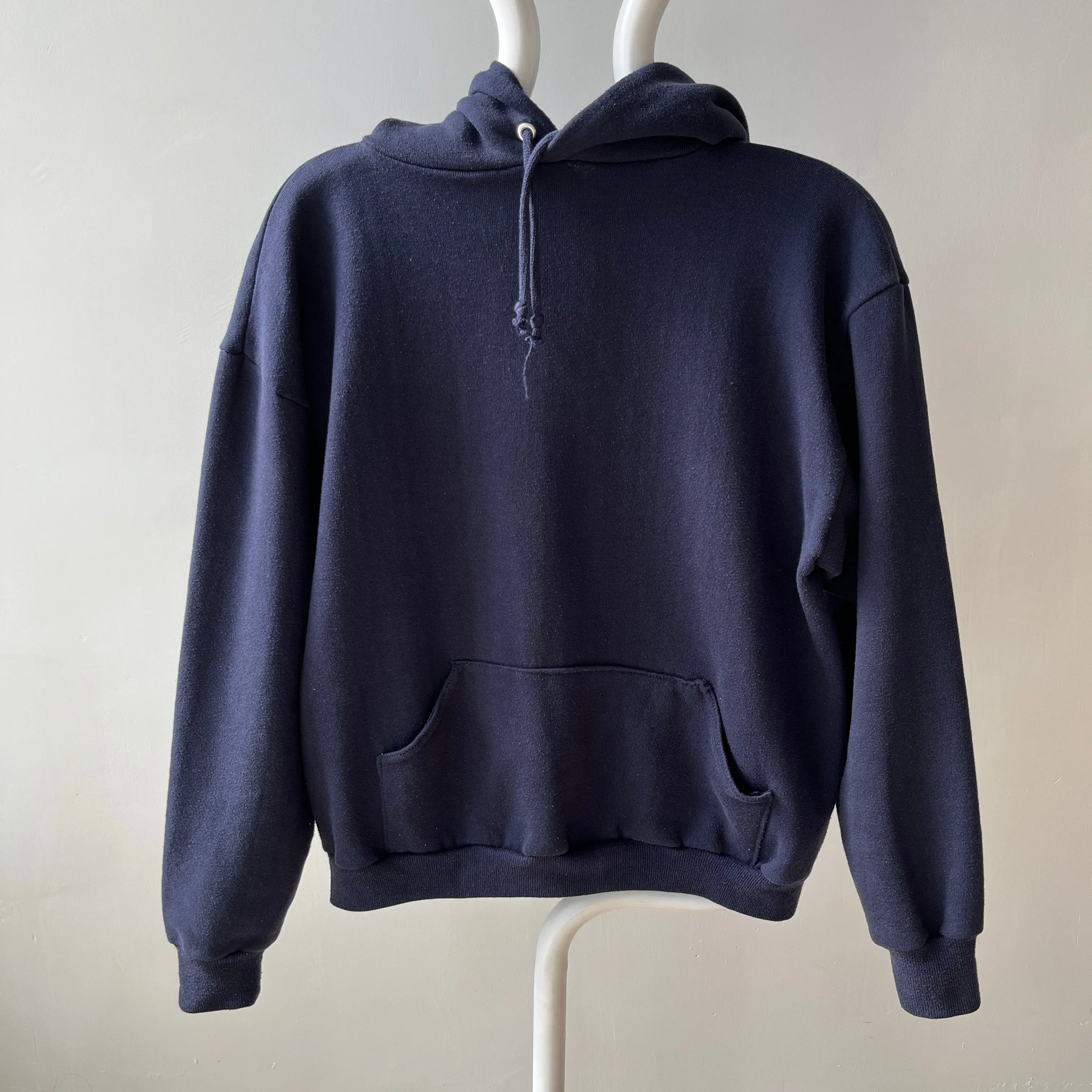 1970/80s Sportswear Pullover Navy Hoodie - Collectible