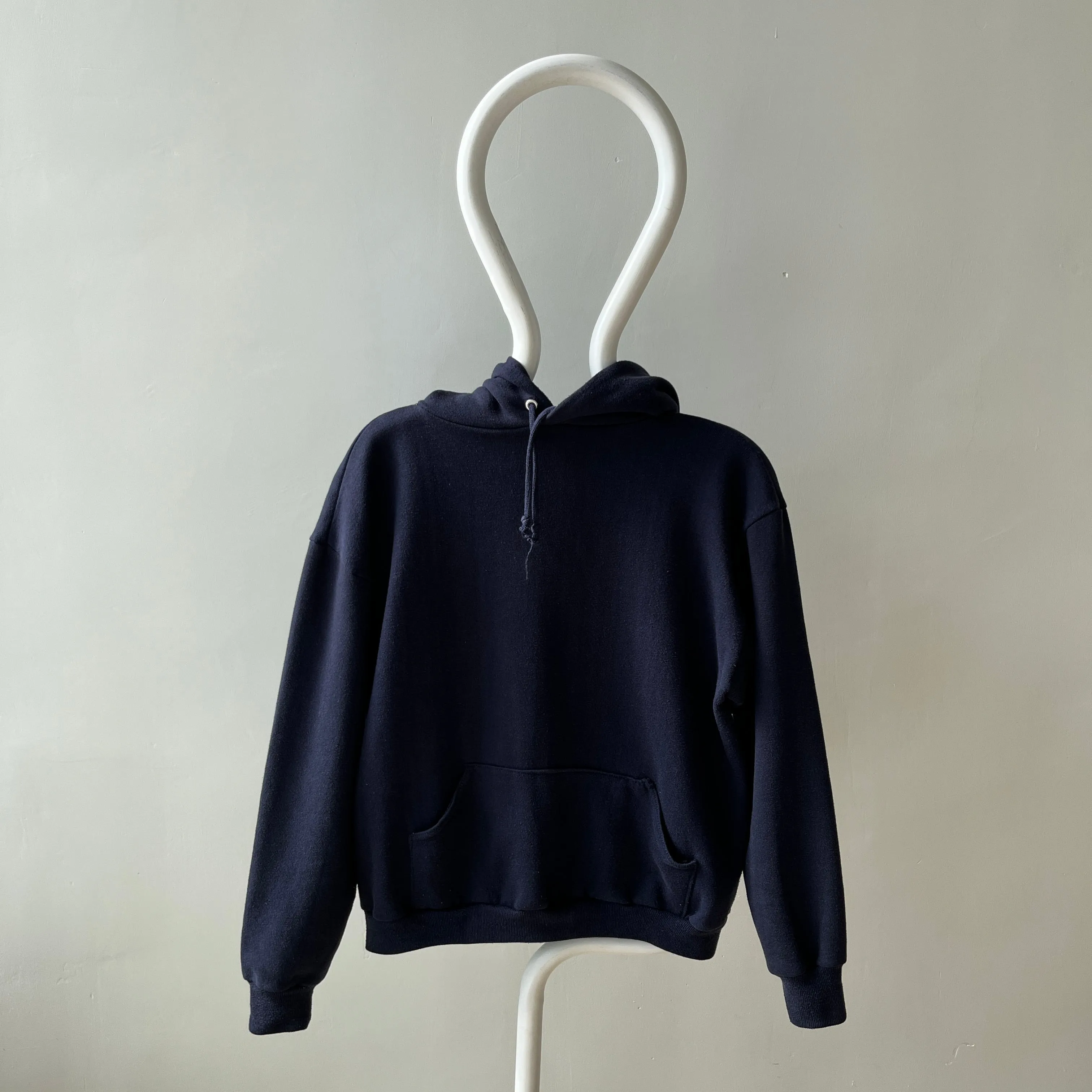 1970/80s Sportswear Pullover Navy Hoodie - Collectible