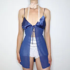 90s Blue Open Stomach Babydoll (L)