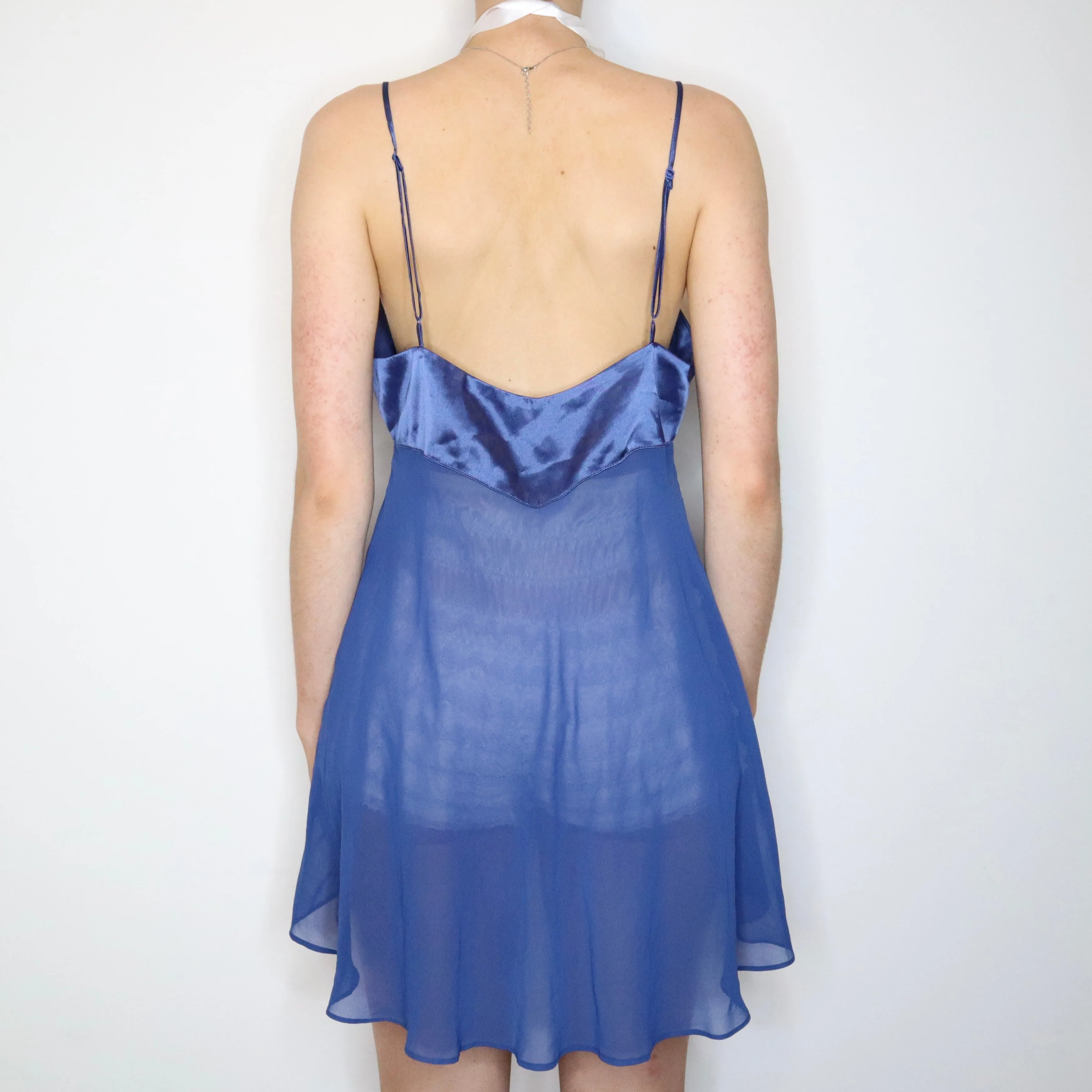 90s Blue Open Stomach Babydoll (L)