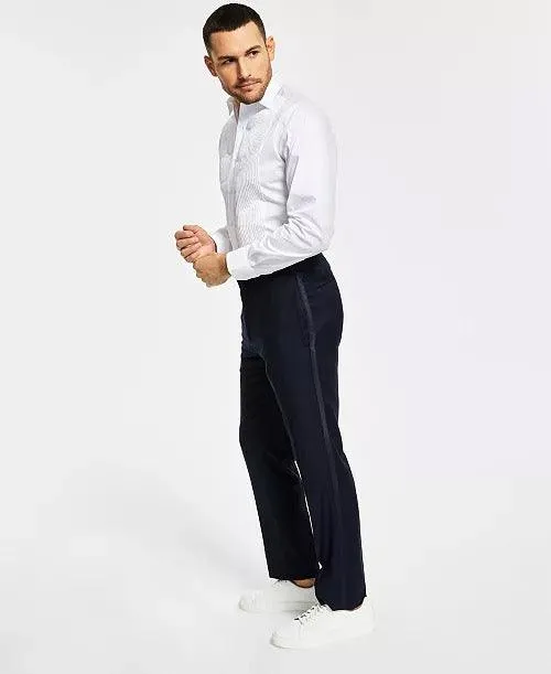 Alfani Mens Slim Fit Navy Blue Tuxedo Pants 32 x 32