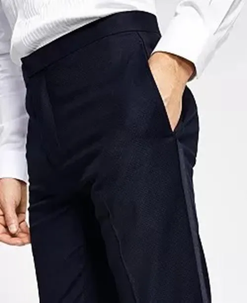 Alfani Mens Slim Fit Navy Blue Tuxedo Pants 32 x 32