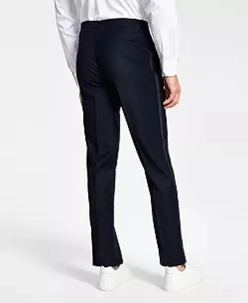 Alfani Mens Slim Fit Navy Blue Tuxedo Pants 32 x 32