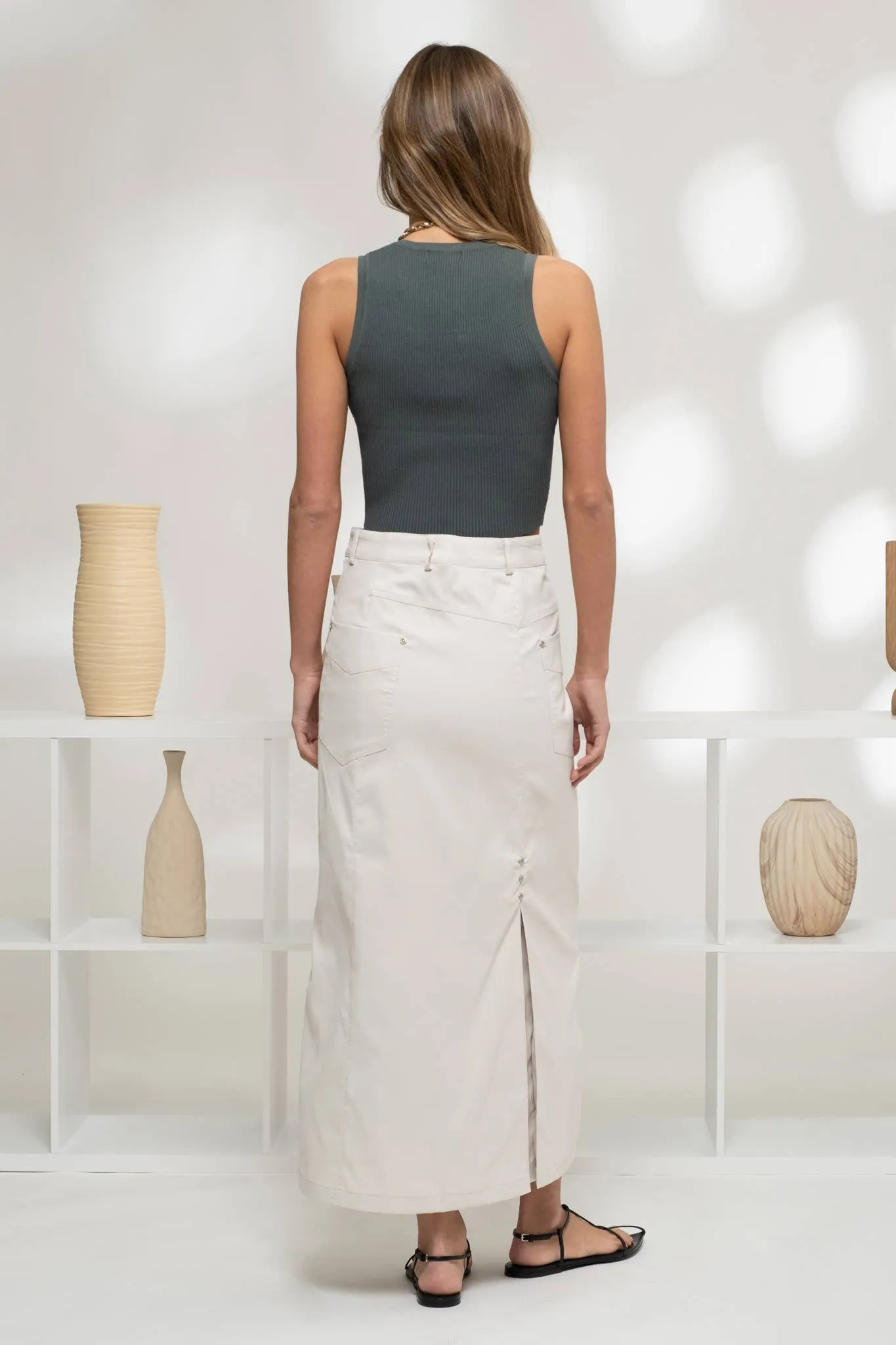 Andi Snap Button Cropped Tank