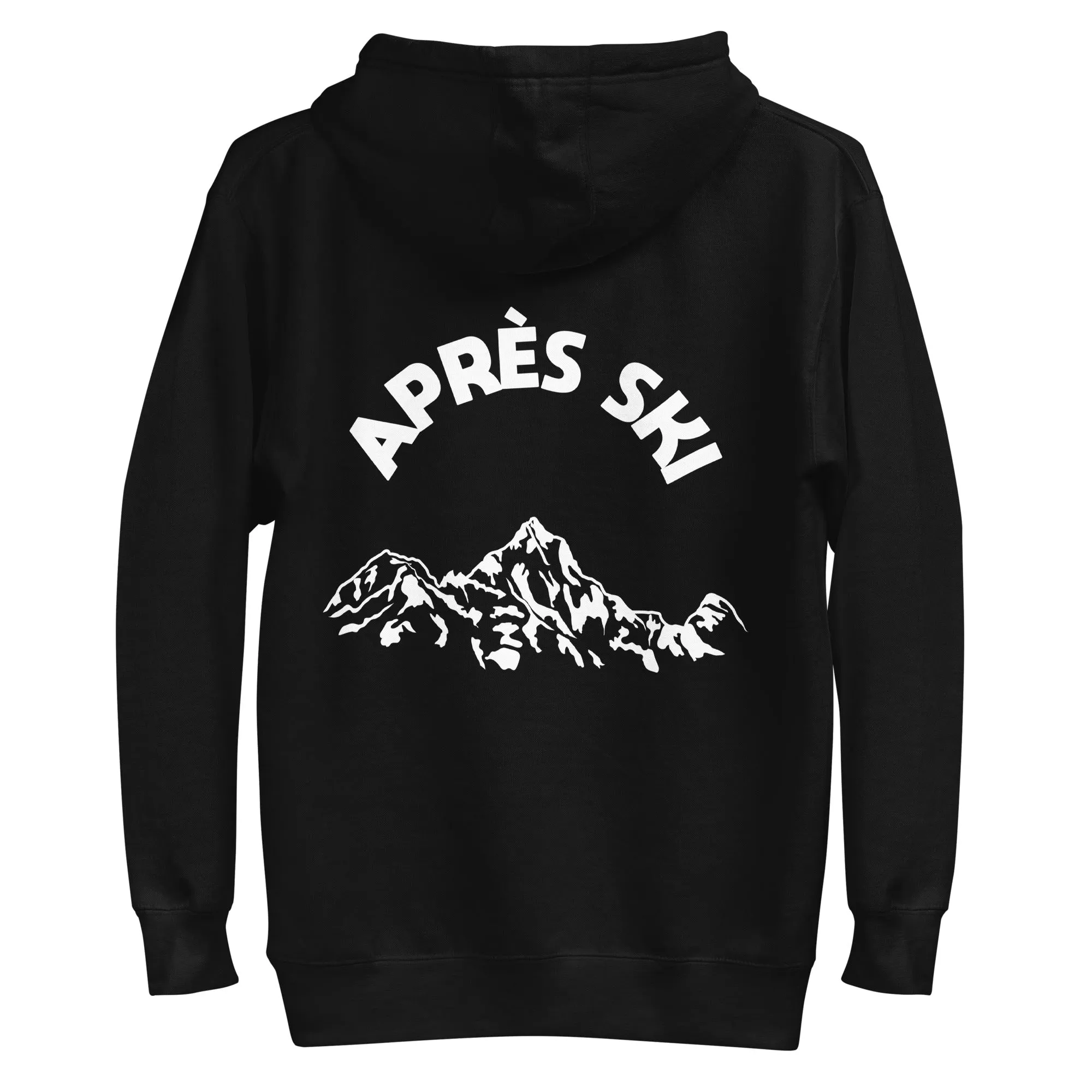 Apres Ski Hoodie Print on Back, Mountain Vintage Skiing Pullover Men Women Aesthetic Graphic Hooded Sweatshirt Gift