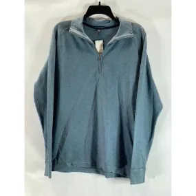 BANANA REPUBLIC Men's Blue Quarter-Zip Cotton Pullover Sweater SZ M
