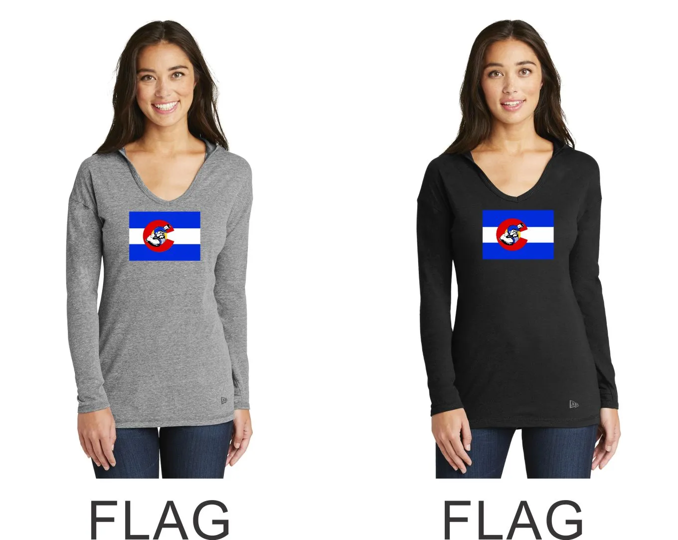 Bulldawgs New Era Lightweight Ladies Hooded Pullover- 4 designs- Matte or Glitter