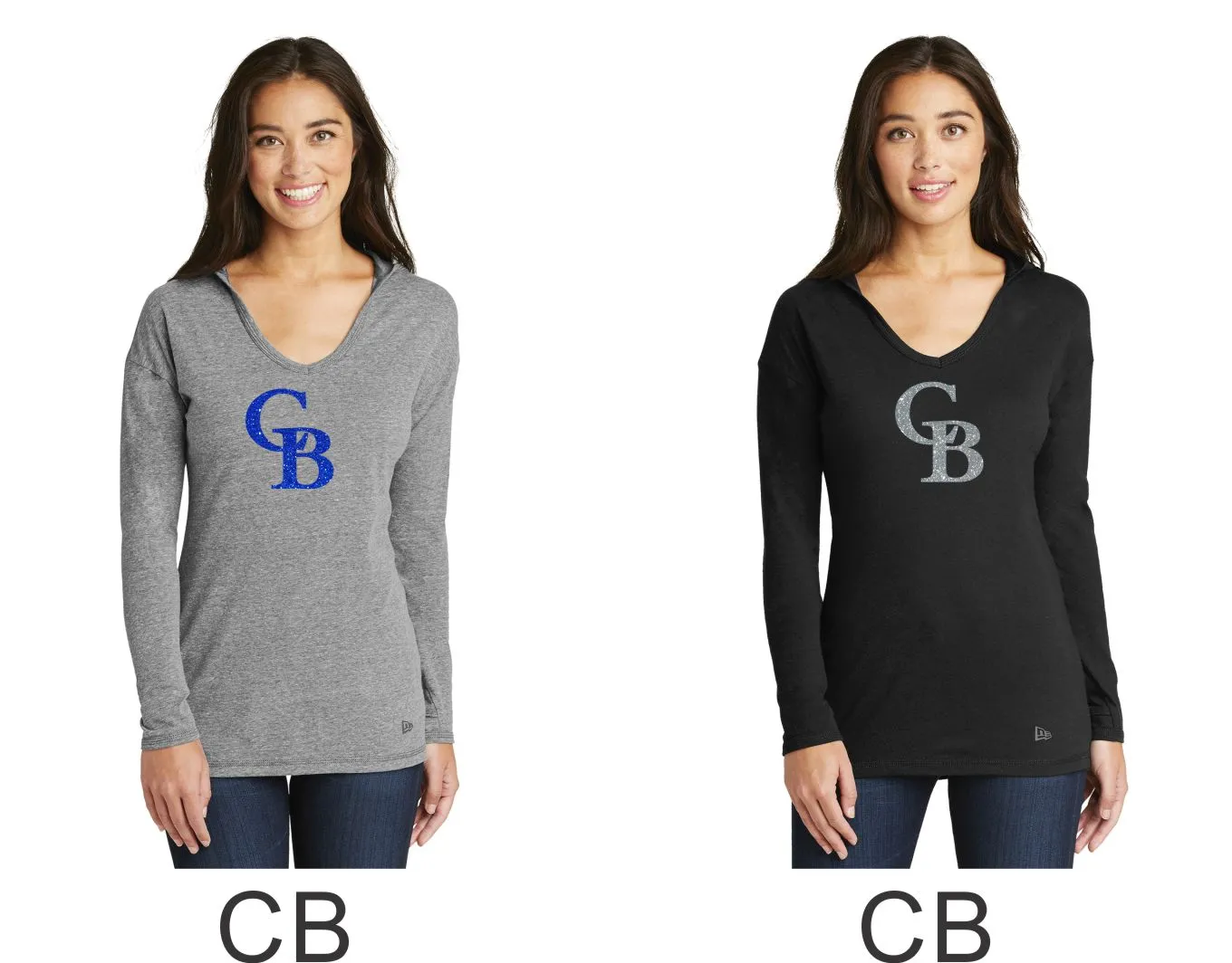 Bulldawgs New Era Lightweight Ladies Hooded Pullover- 4 designs- Matte or Glitter