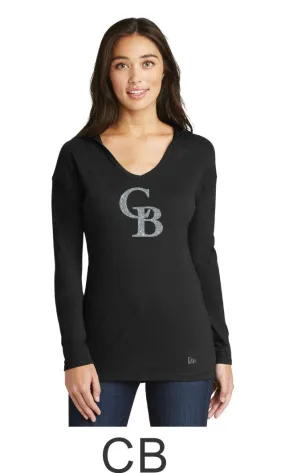 Bulldawgs New Era Lightweight Ladies Hooded Pullover- 4 designs- Matte or Glitter