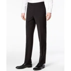 Calvin Klein Mens Slim fit Dress Pants 33 / 30 Black Solid Stretch