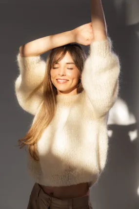 Chunky Mohair - Bio Wool Sweater in Cream