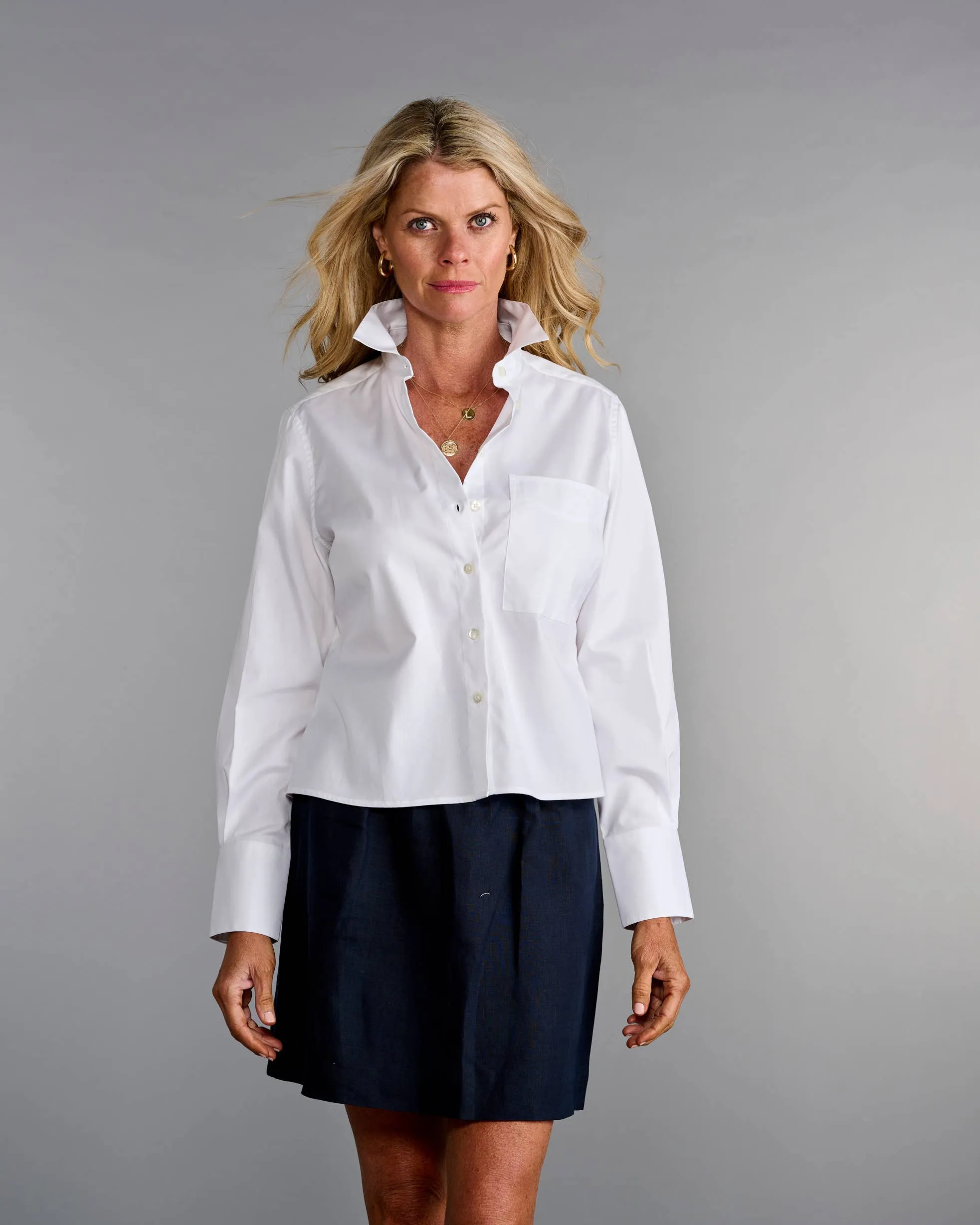 Claridge   King - The Crop in Crisp White: S