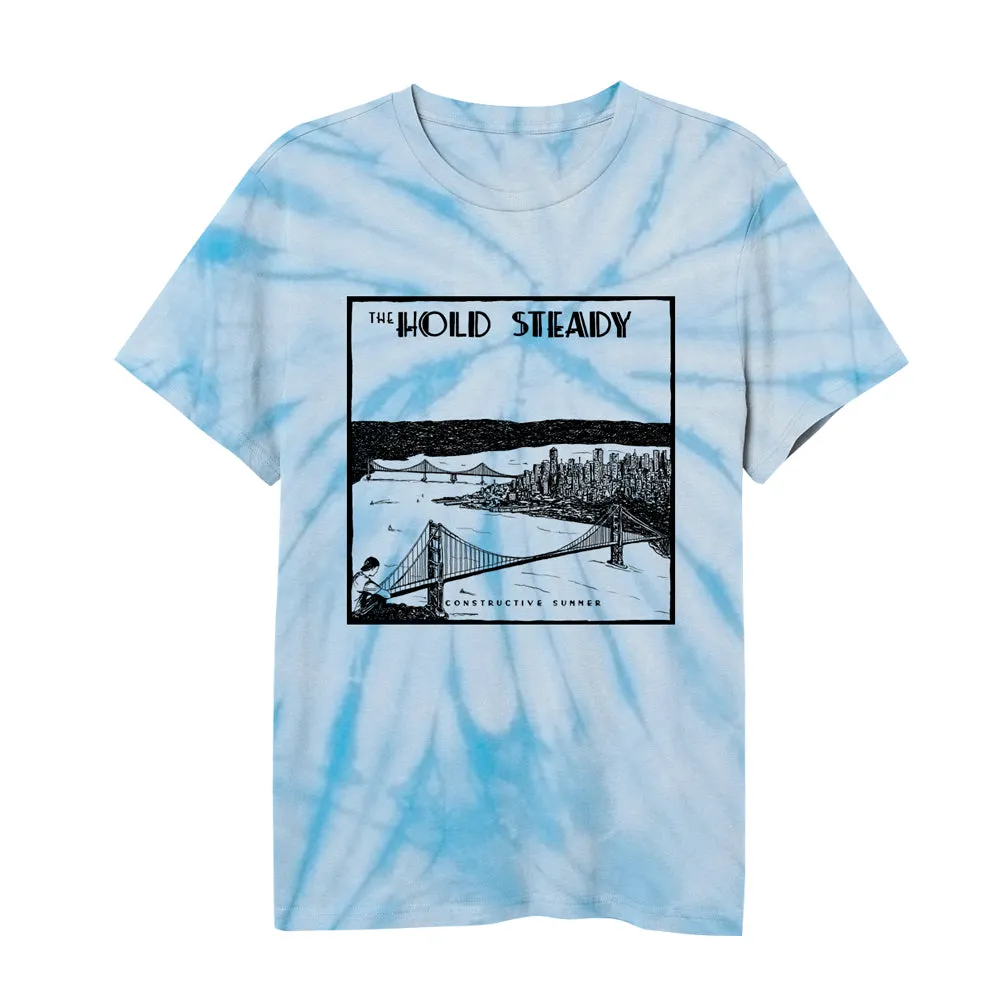 Constructive Summer Light Blue Spider Tie Dye Tee