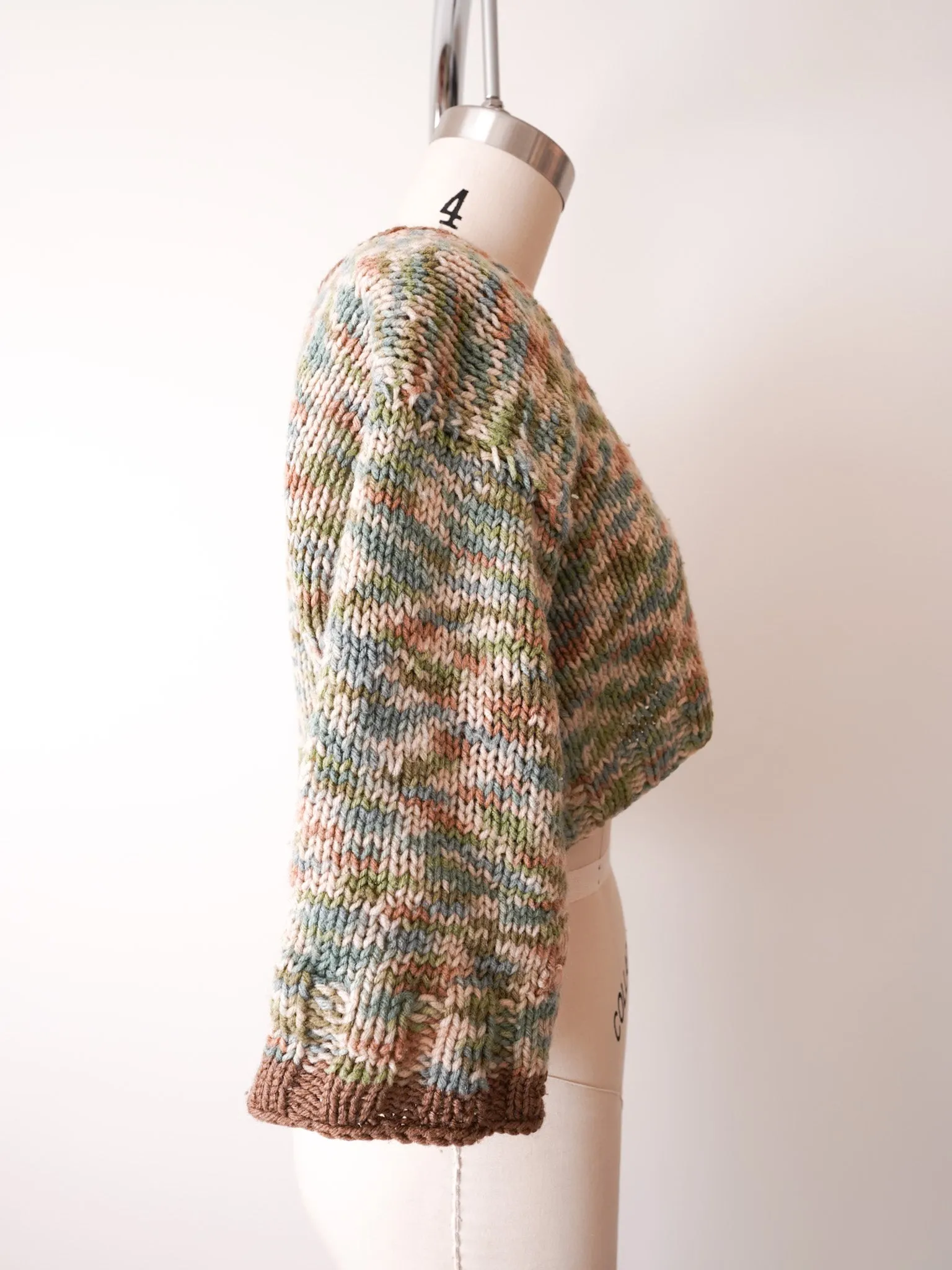 Cropped Hand Knit Sweater