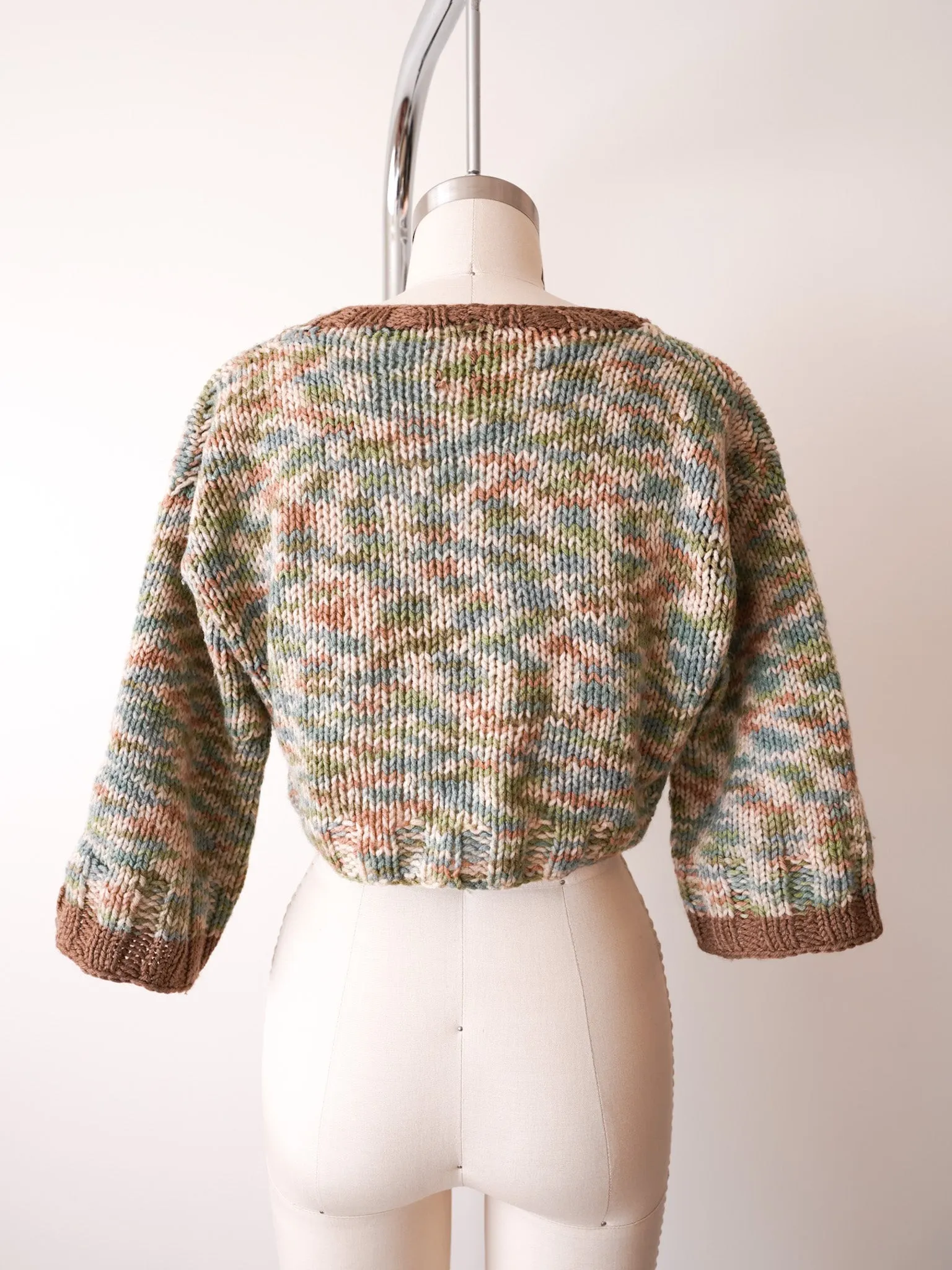 Cropped Hand Knit Sweater
