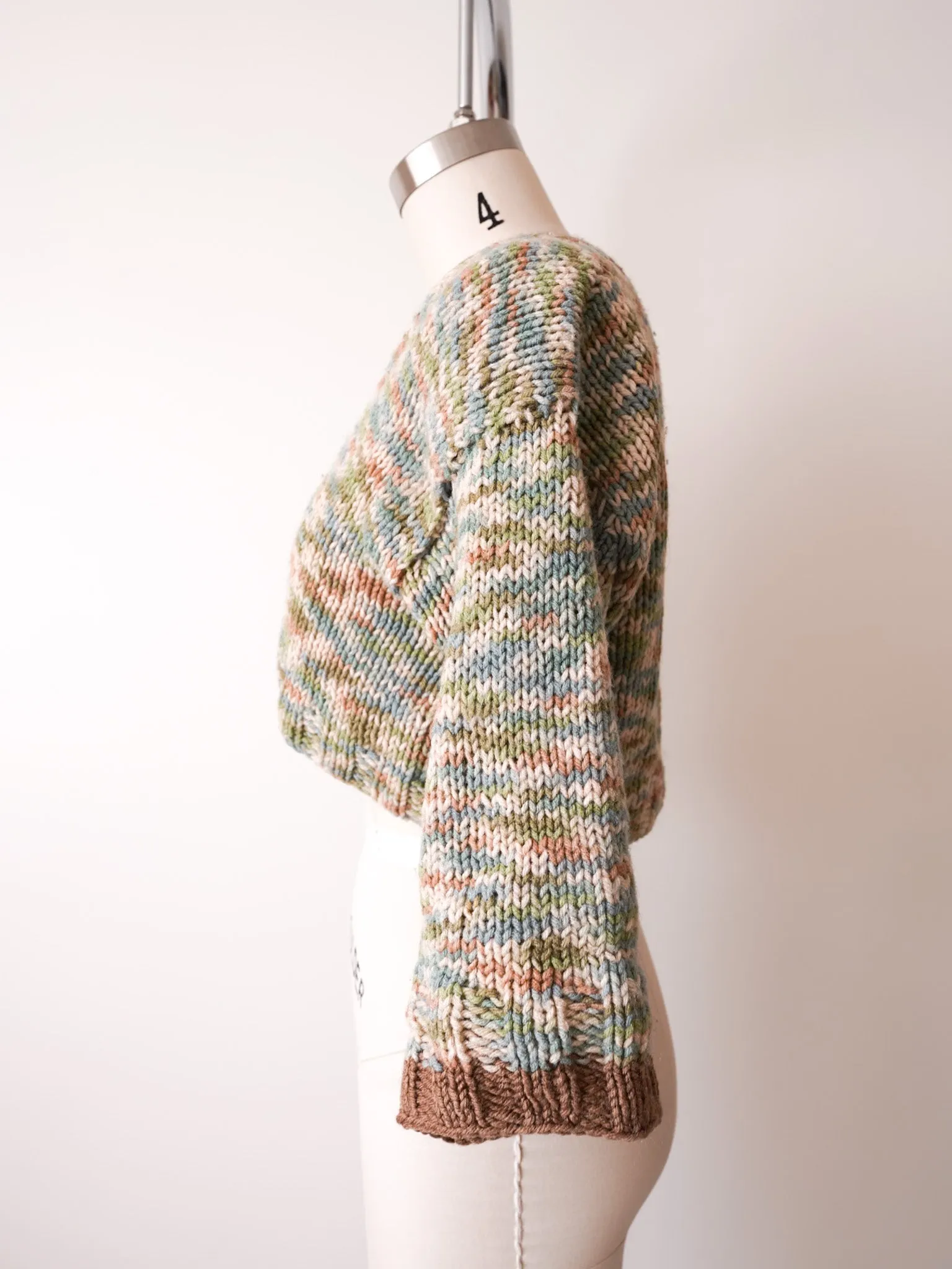 Cropped Hand Knit Sweater