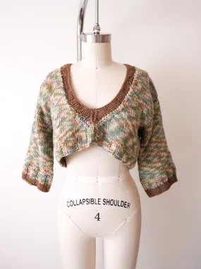 Cropped Hand Knit Sweater