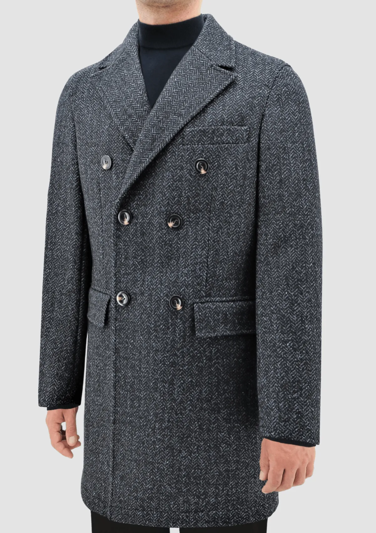 Daniel Hechter raphael mens winter coat in navy wool blend