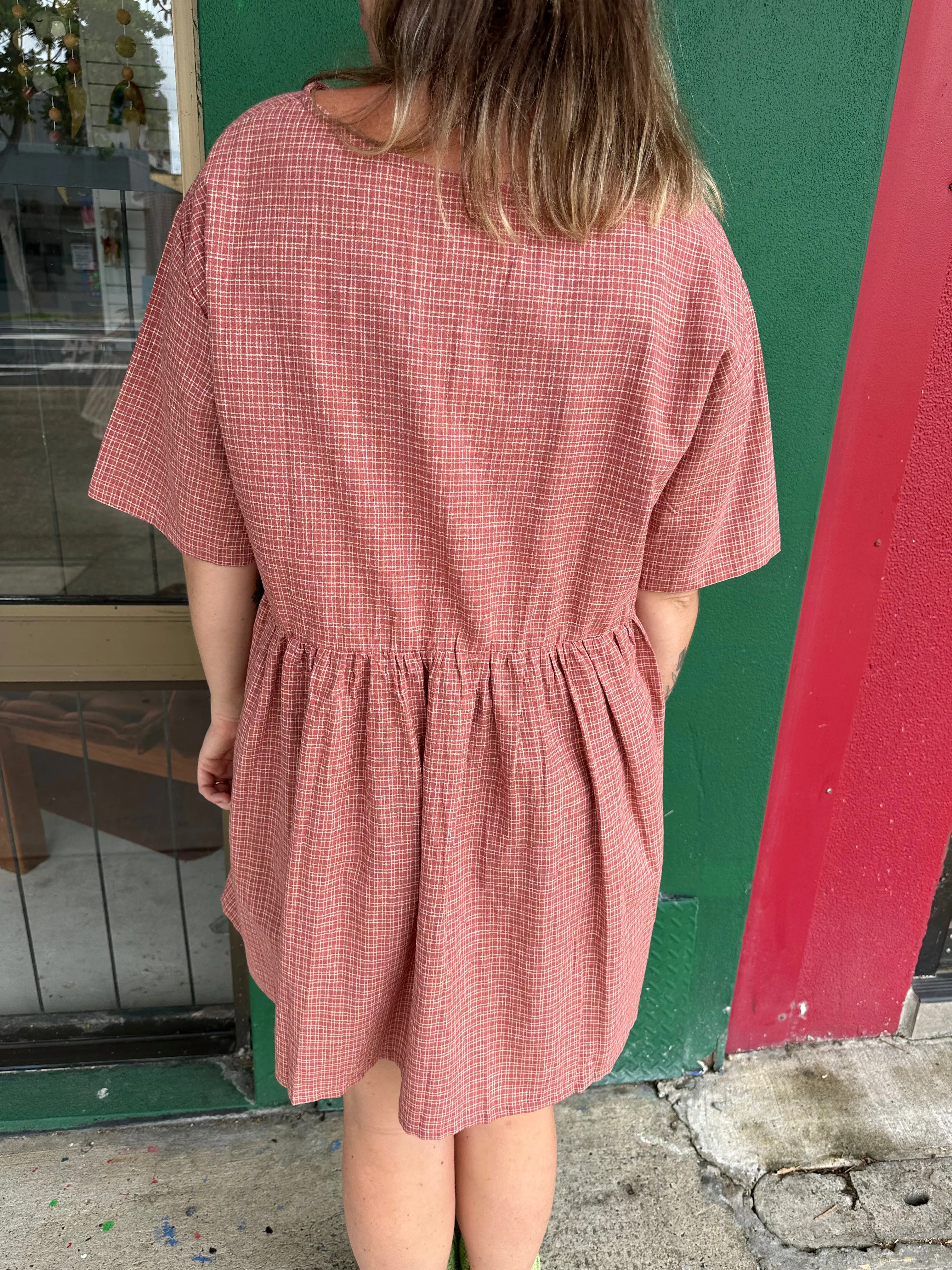 Darcey tie dress - Picnic hemp