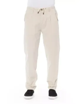 Drawstring Closure Chino Trousers with Pockets W36 US Men