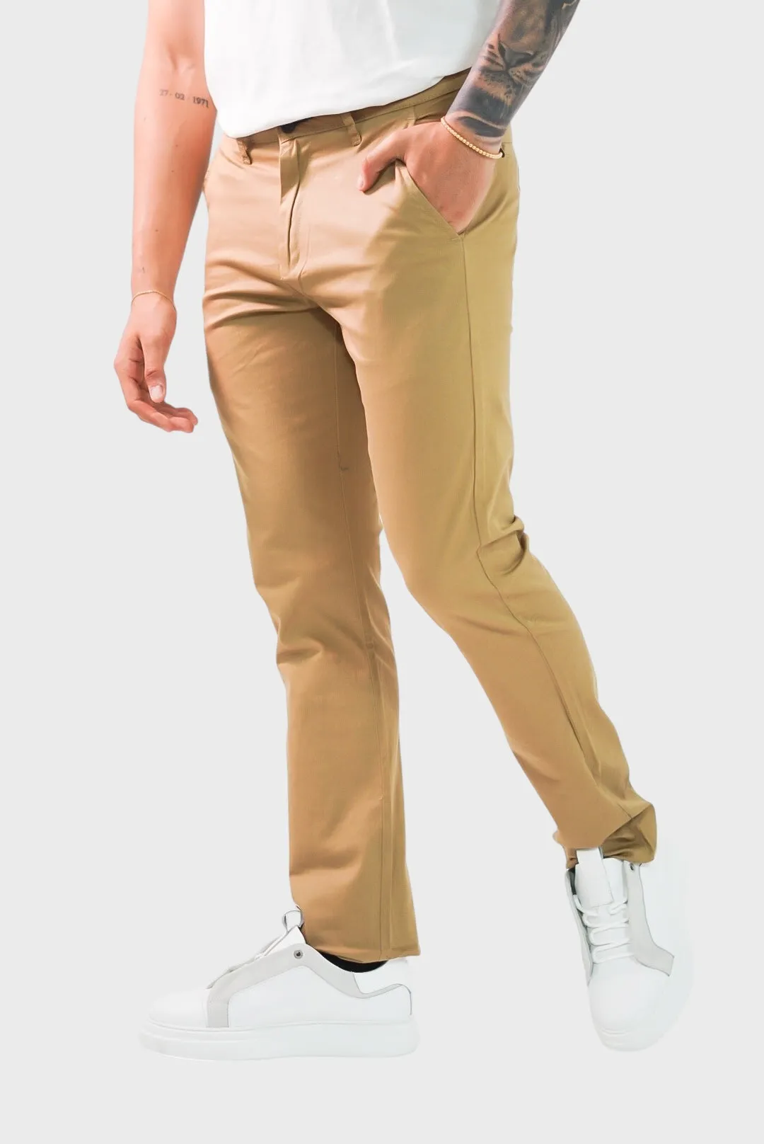 Dril Tailored Oscar De La Renta Khaki