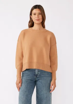Dropped Shoulder Hi-Lo Rib Pullover