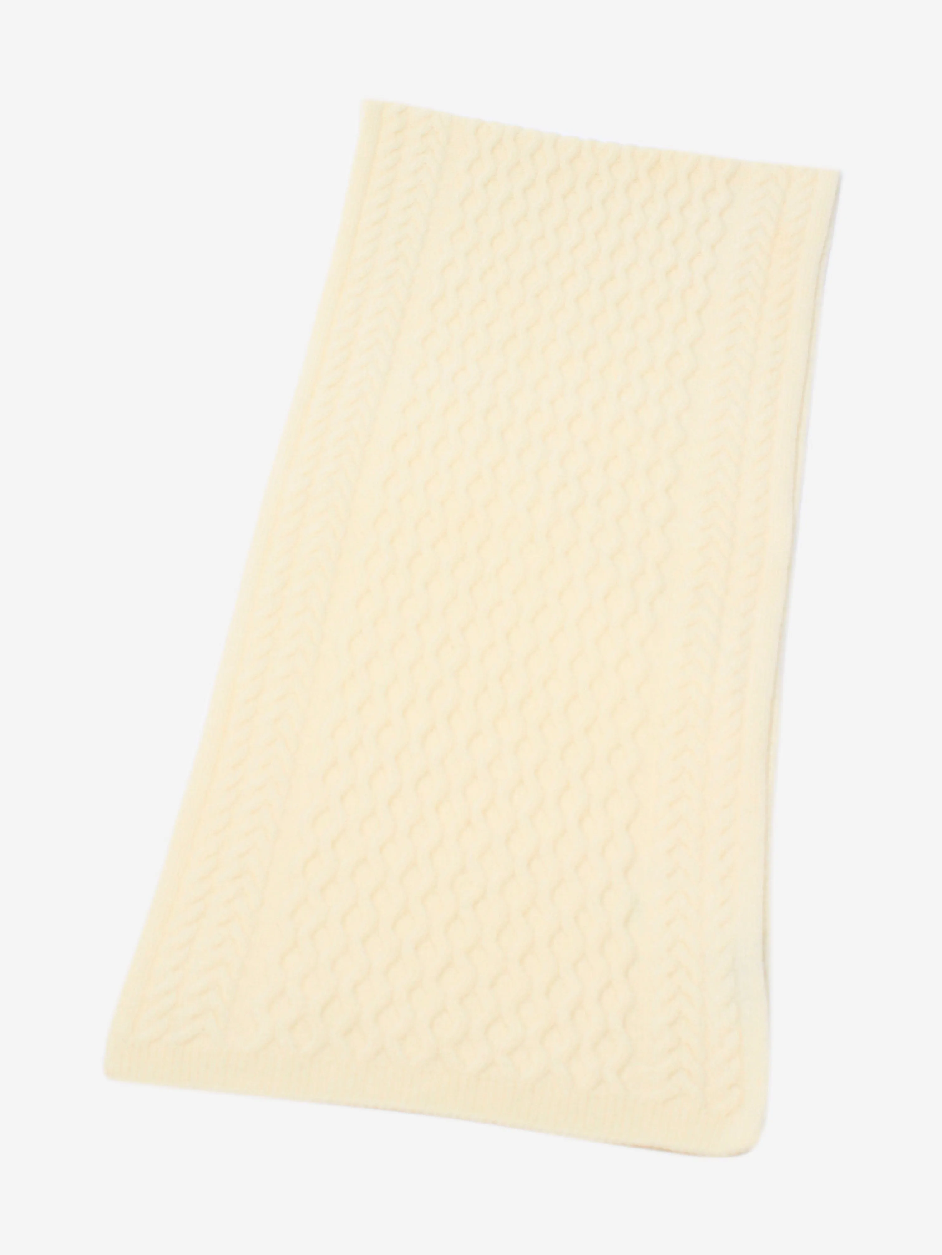 Ecru cable knit scarf