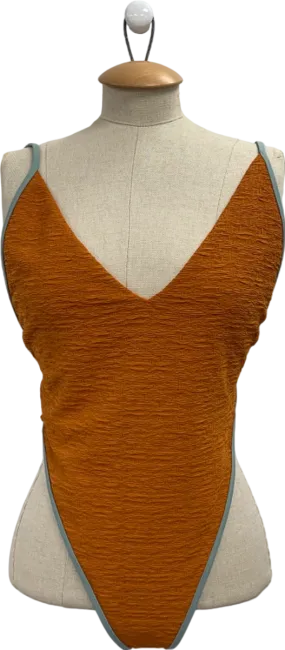Free People Burnt Orange Amber Swimsuit UK XL