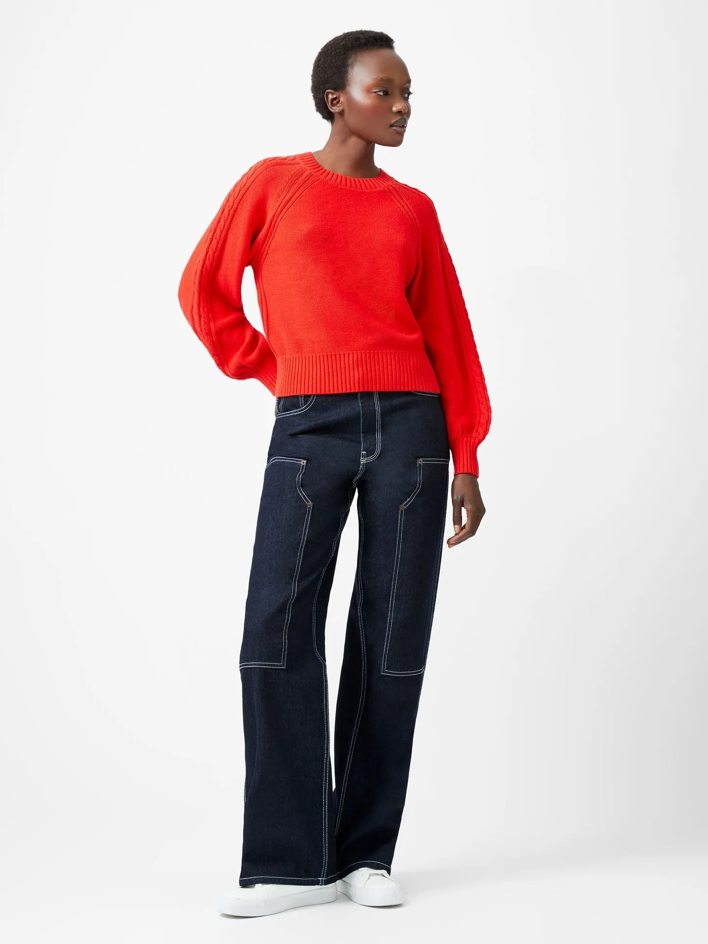 French Connection Lily Cable Sleeve Jumper