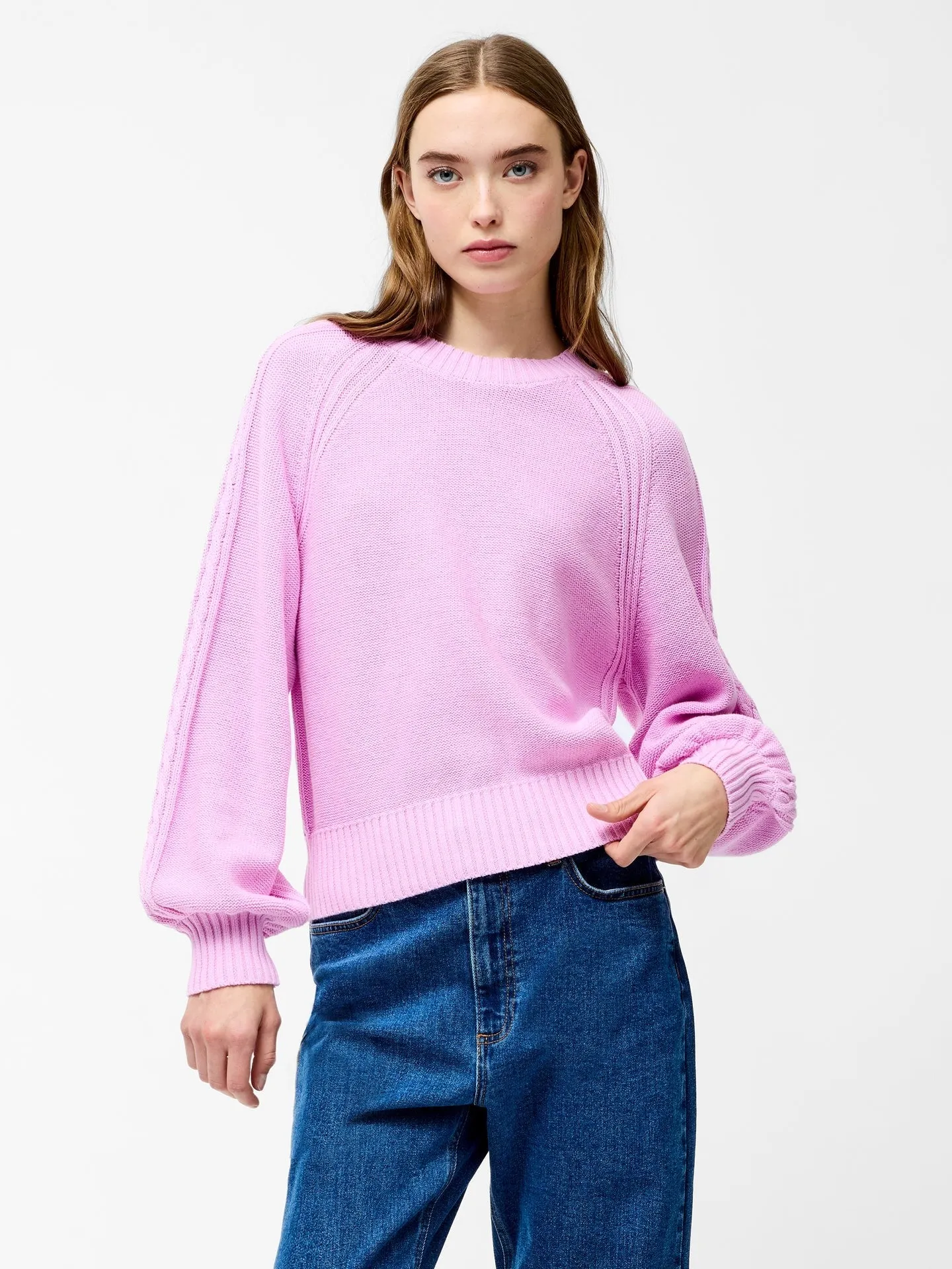 French Connection Lily Cable Sleeve Jumper