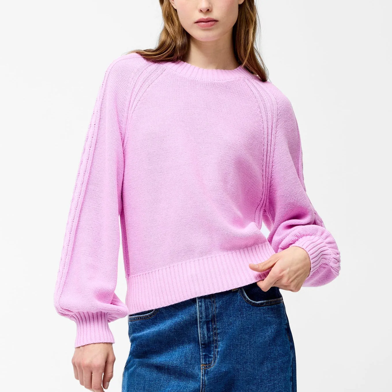 French Connection Lily Cable Sleeve Jumper