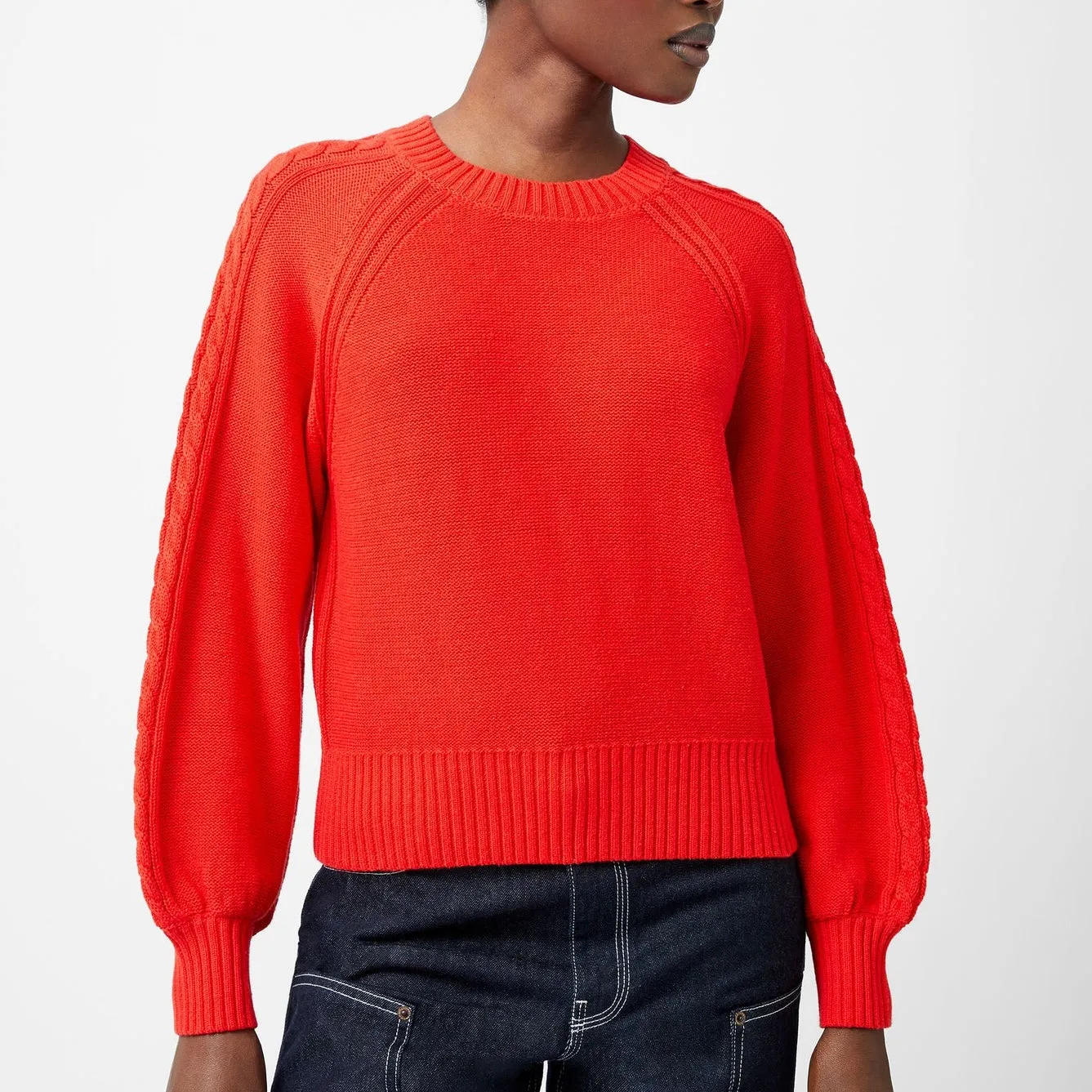French Connection Lily Cable Sleeve Jumper