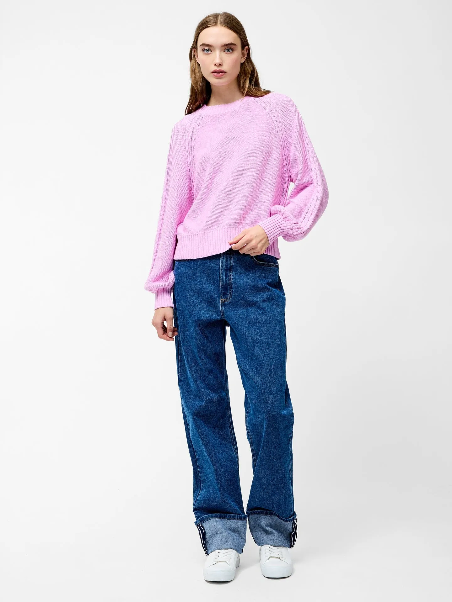 French Connection Lily Cable Sleeve Jumper