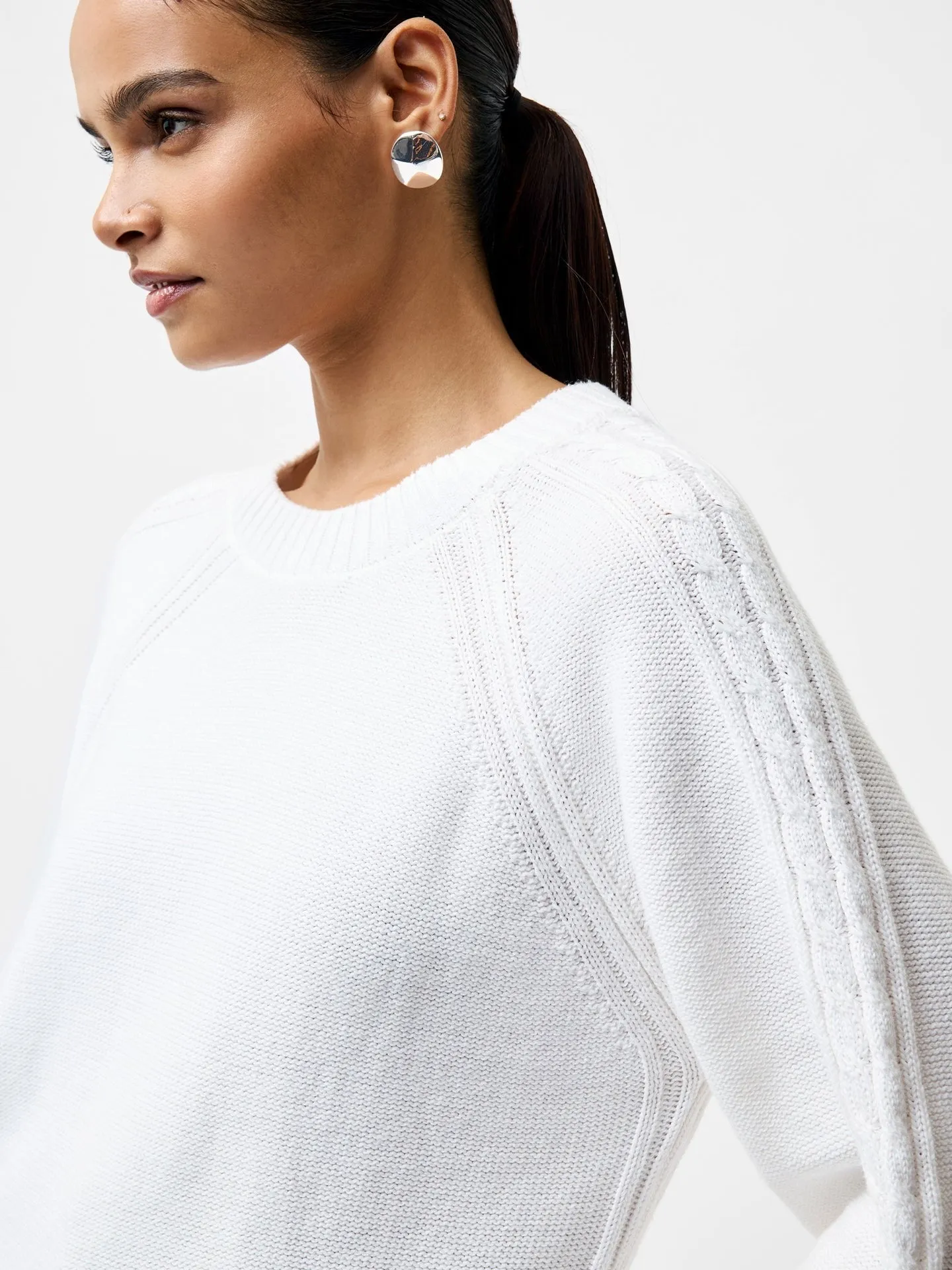 French Connection Lily Cable Sleeve Jumper