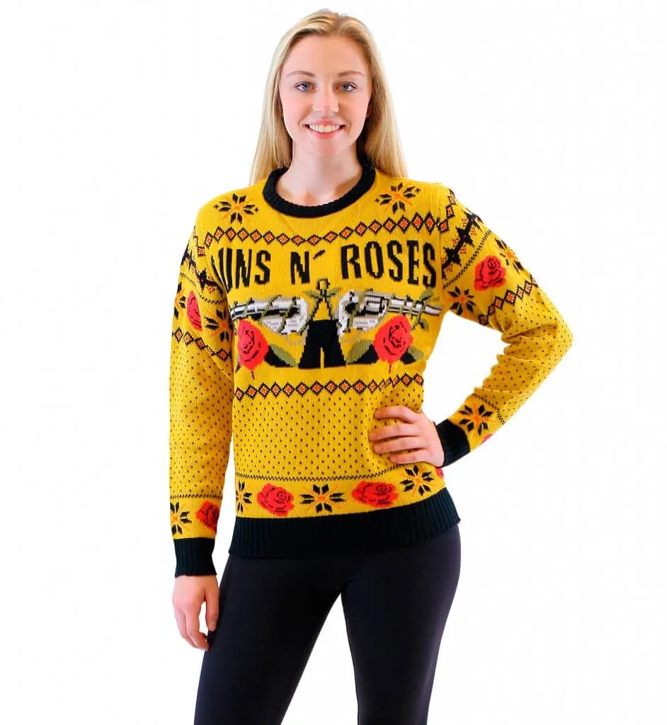 Guns N' Roses Ugly Christmas Sweater JulesRoche Modern Fit