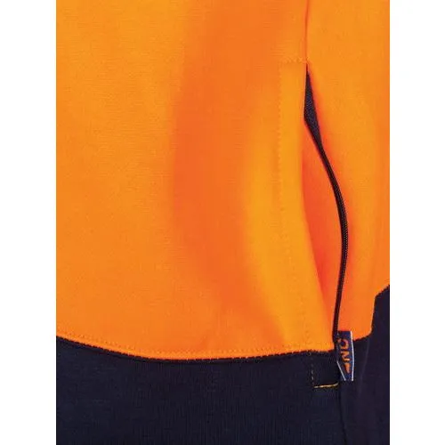 Hi Vis 2 ToneFull Zip Fleecy Sweat Shirt with two side zip pockets 3725