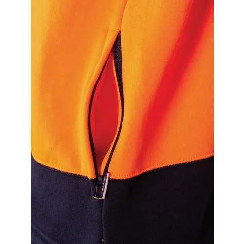 Hi Vis 2 ToneFull Zip Fleecy Sweat Shirt with two side zip pockets 3725