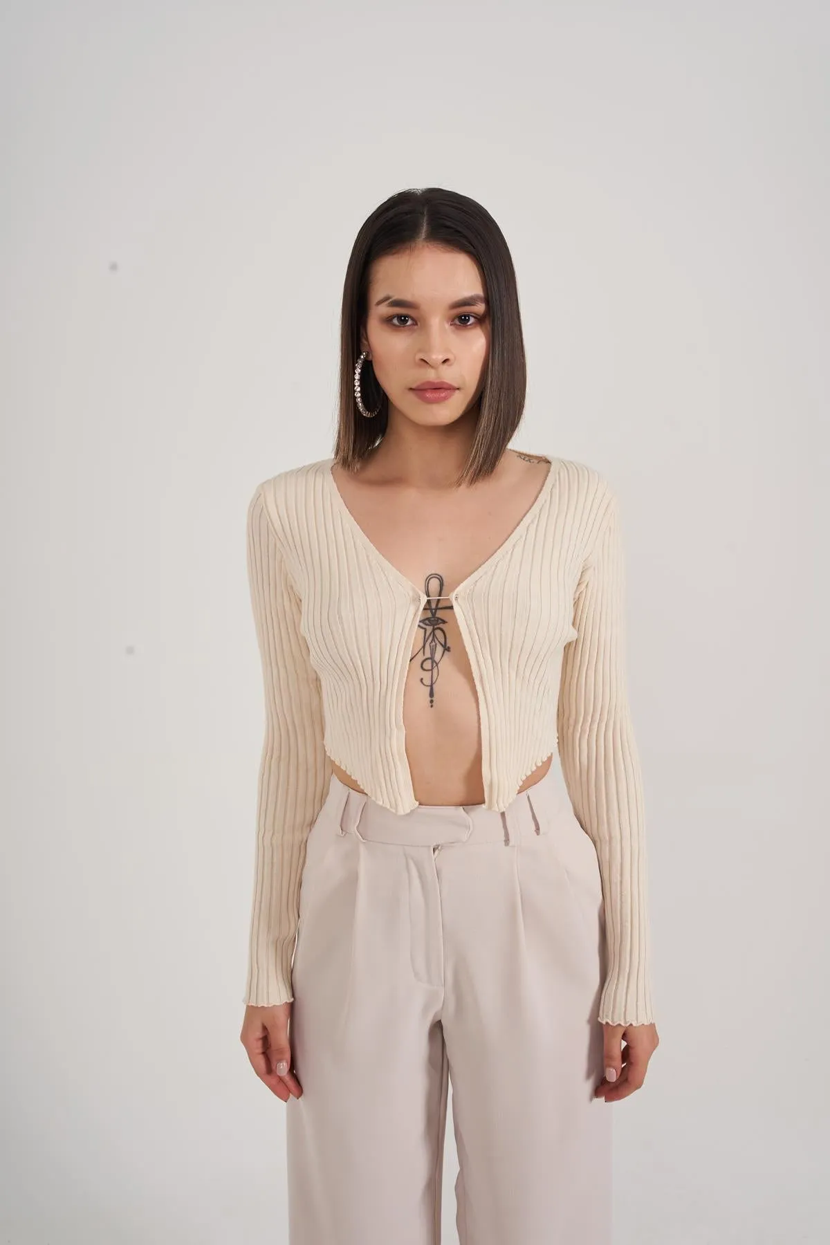 HLLY Women Odyssey Cardigan Beige - Nocera Inferiore