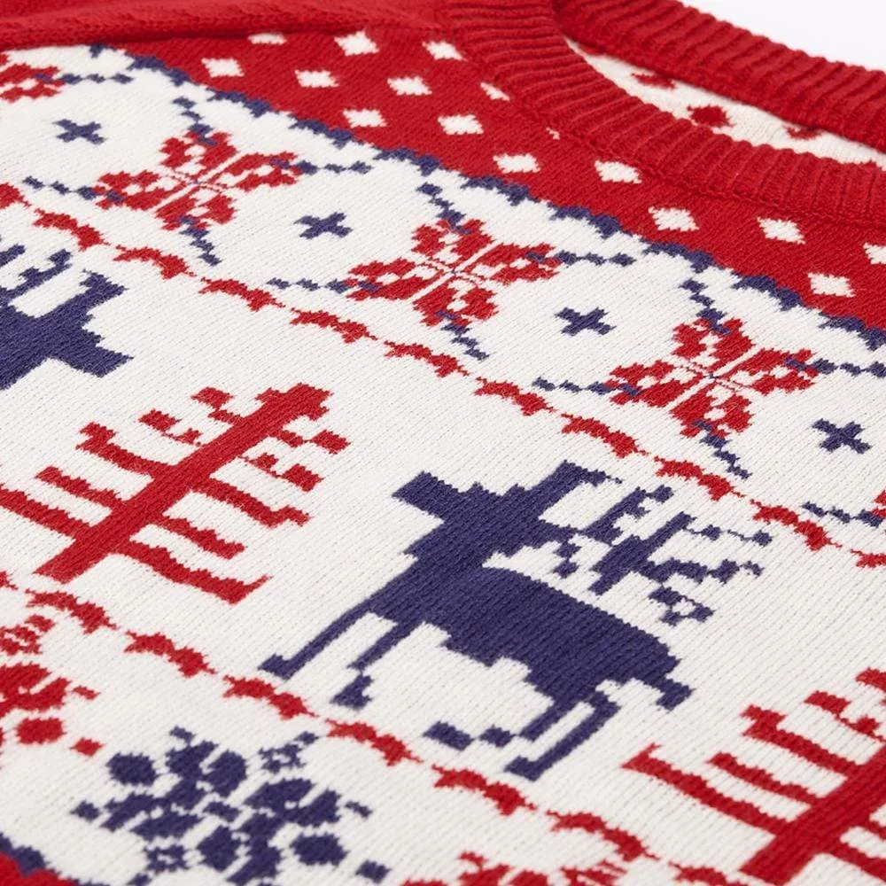 Holiday Family Matching Sweater in Tango Red