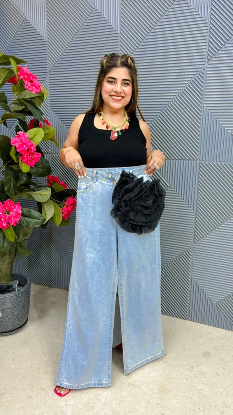 Imported Quality Designer Flower Denim GGR466
