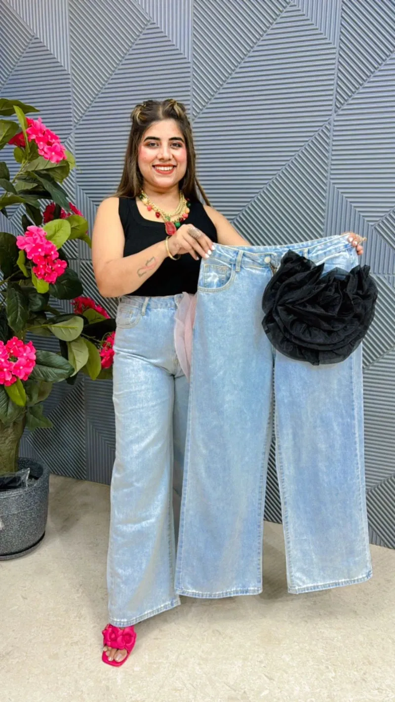 Imported Quality Designer Flower Denim GGR466