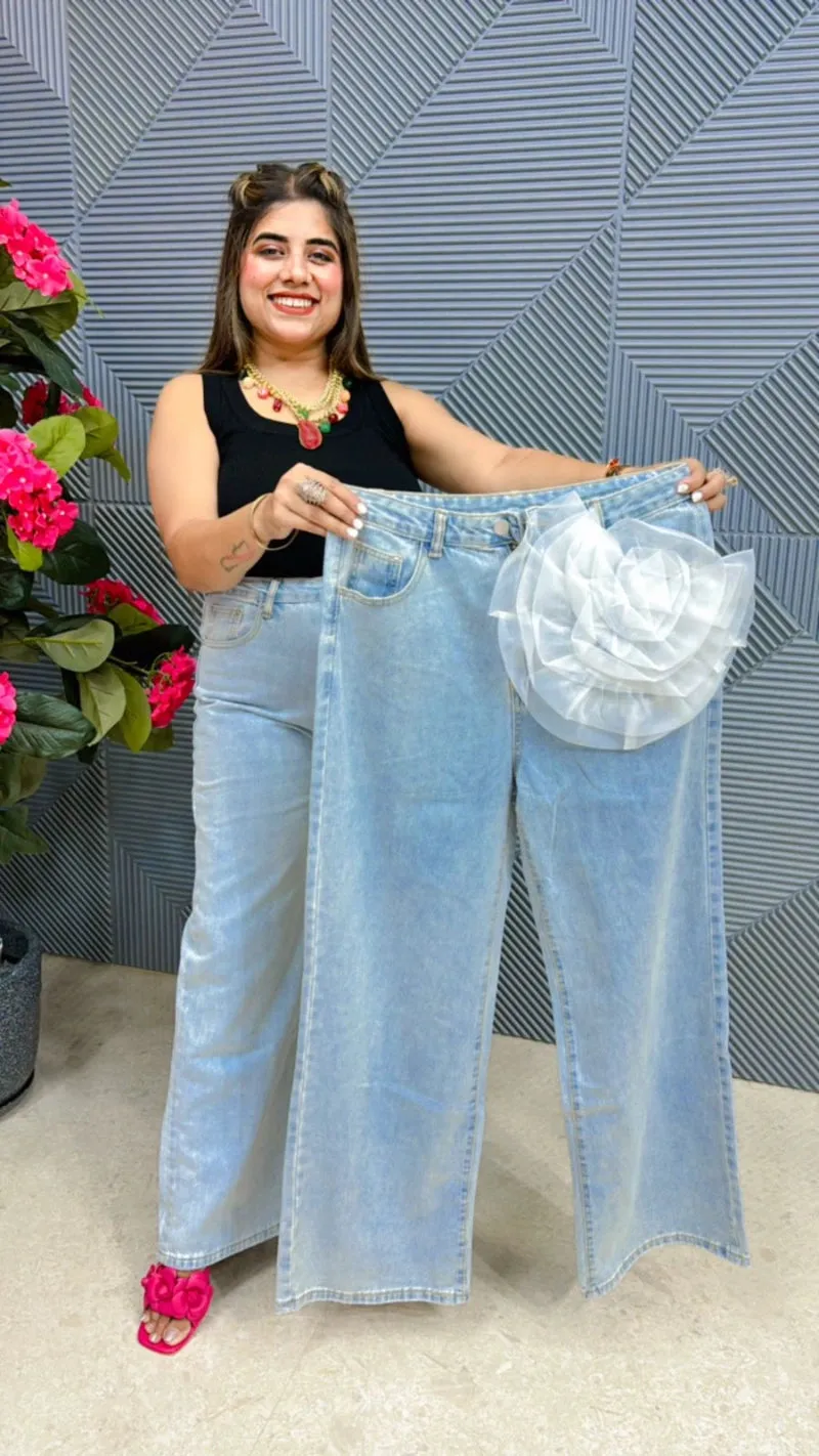 Imported Quality Designer Flower Denim GGR466