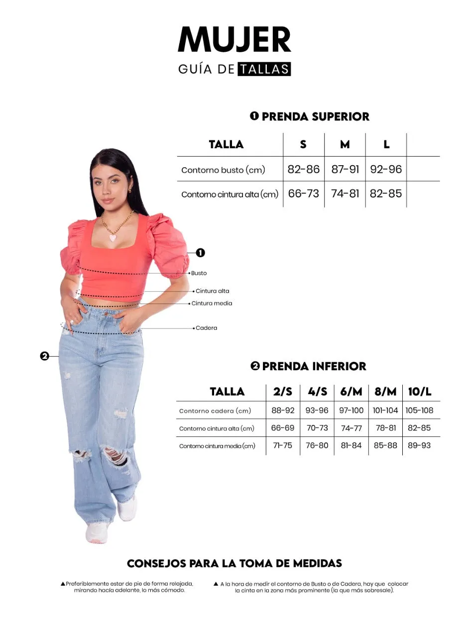 Jean High Waist efecto silver