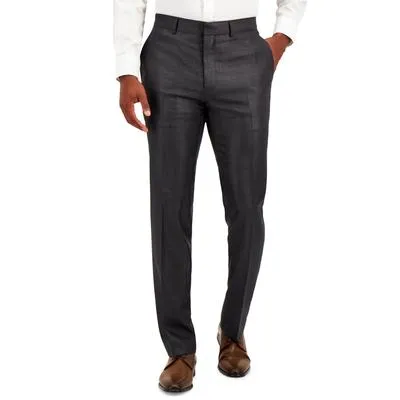 Kenneth Cole Reaction Mens Slim fit Dress Pants 36 / 30 Grey Solid